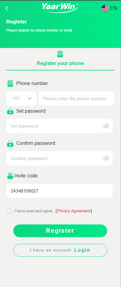 Yaar Win Register Guide